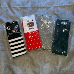 Cartoon Girl Knee Socks Cotton Straight (cat, beat, fox)